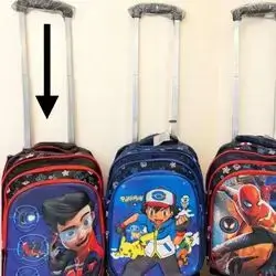 Children's school bag with wheels, design for boys
