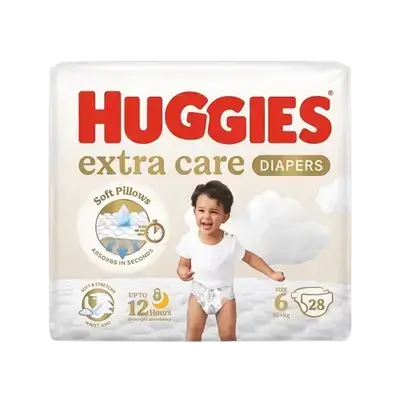 HUGGIES Extra Care Diapers Size 6 from 15+kg 28 Diapers _ Kimberly-Clark