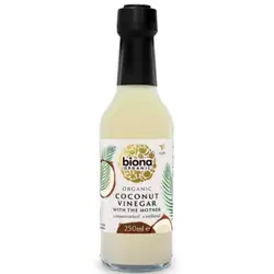 Biona Organic Coconut Vinegar 250ml - Vinegar With The Mother - Unpasteurised & Unfiltered - Unique Tropical Aroma - For Dressings & Marinades
