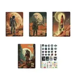 KESKIN COLOR NOTEBOOK A4 80SH LINED WITH STICKERS