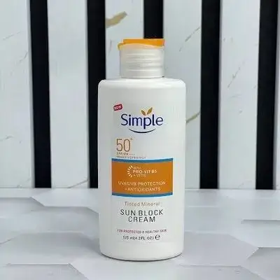 Simple Tinted Mineral Sun Block Cream SPF 50+