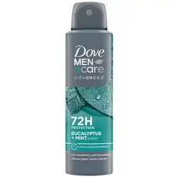Dove Men+Care Advanced Deodorant Spray Eucalyptus + Mint Antiperspirant Protects 72 Hours from Body Odour and Sweat 250 ml