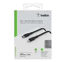 Belkin Boostcharge Usb-C Wth Lightening Cable 6.6Ft 30W Black 1524F6