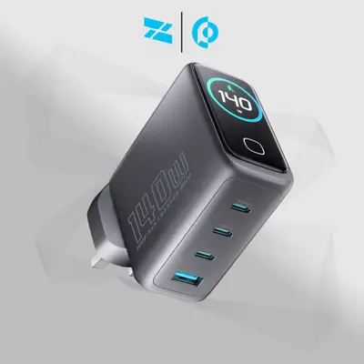 Powerology Voltflow GaN Wall Charger PD 140W - Black