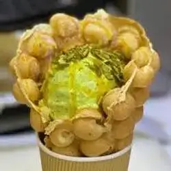 Pistachio Bubble  Waffle