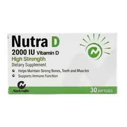 Nutra D (Vitamin D 2000IU) High Strength 30 Softgels _ Nutralic