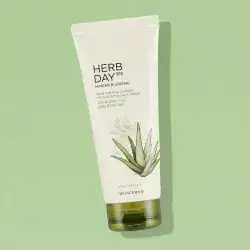 The Face Shop Herb Day 365 Alovera Anad Green Tea Foaming Cleanser 170 Ml