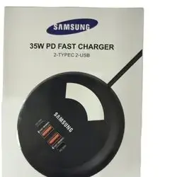 Cargador Estacion de carga samsung 4 en 1 2USB 2 Tipo C 35w