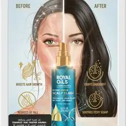 Head & Shoulders Royal Oils Scalp Elixir Treatment, Formulated with Cooling Menthol and Peppermint Oil for Instant Scalp Soothe and Hydration, 4.2 fl oz