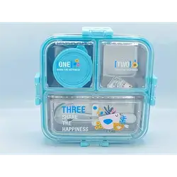 Square Steel Lunch Box Edges 3 Colors Rubber 61