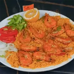Jumbo Shrimp on Rice
