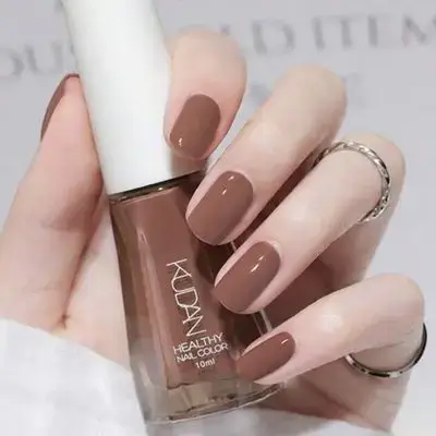 10ml Water-Based Nail Polish, Quick Drying, Long-Lasting - No. 18 Coffee Brown