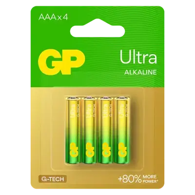 GP Ultra Alkaline AAA Batteries – 4PCS