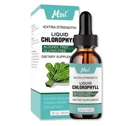 Organic Chlorophyll Liquid Drops - Natural Concentrate Energy Boost Fast Absorbing Liquid Chlorophyll 60ML