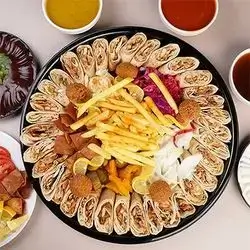 Family Arabic Meal With Family Cola
