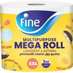 Fine Mga Roll 2-Ply Kitchen Paper Towel Roll, XXL