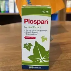 piospan ivy leaf extract secretolytic and expectorant cough relieving , bronchodilator cough syrup 100ml