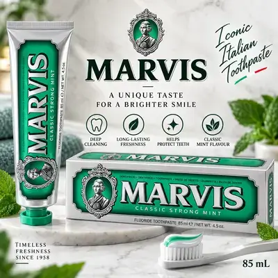 Marvis Classic Strong Mint Toothpaste – 85 mL