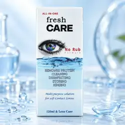 Fresh Care All-in-One Multi-Purpose Contact Lens Solution – 120 mL + Lens Case