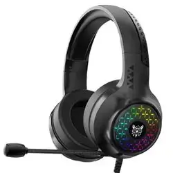 Onikuma X7 Pro Wired Gaming Headset with RGB Lighting - Black (2.1m Cable)