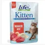 Lifecat Beef Wet Food in Bag 70G for Kittens