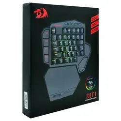 Redragon K585 DITI Wired One-Handed RGB Mechanical Gaming Keyboard, 42 Keys Type-C Professional Gaming Keypad w/Upgraded Hot-Swappable Socket, 7 Onboard Macro Keys & Detachable Wrist Rest