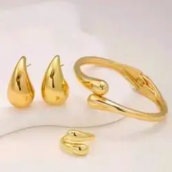 Women's Water Drops and Streamline Jewelry Set,