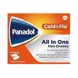 Panadol Cold & Flu All in One Non-Drowsy 24 Tablets _ gsk