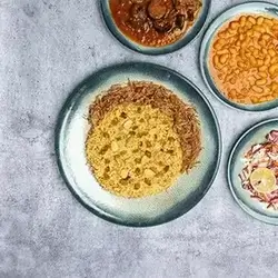 برغل مع مرق سادة