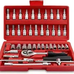 46 in 1 Pcs Tool Kit & Screwdriver and Socket Set Multi Purpose Tool Case| Essential DIY| Repair Tool Set for Home and Office