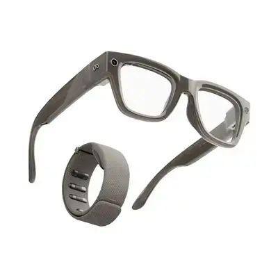 Meta - Ray-Ban Display & Neural Band | AI glasses with in-lens display - Shiny frame, standard - band size 3 - Sand