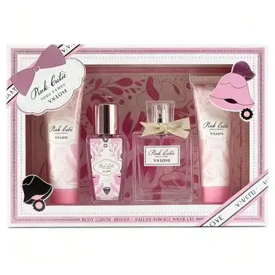 Pink Cutie Perfume Gift Set by V.V. LOVE (4 pieces)