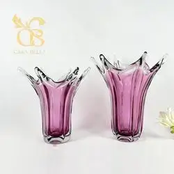 Thick Glass Vase  x2 