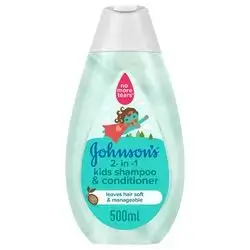 Johnson's 2-In-1 Kids Shampoo & Conditioner 500 ml //شامبو وبلسم للصغار 2 في 1 من جونسون – 500مل