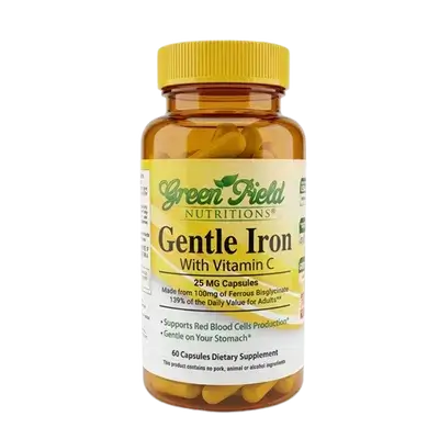 Gentle Iron with Vitamin C 60 Capsules _ Green Field
