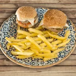 Mini Burger With French Fries