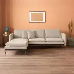 Futon Corner Sofa - Cream