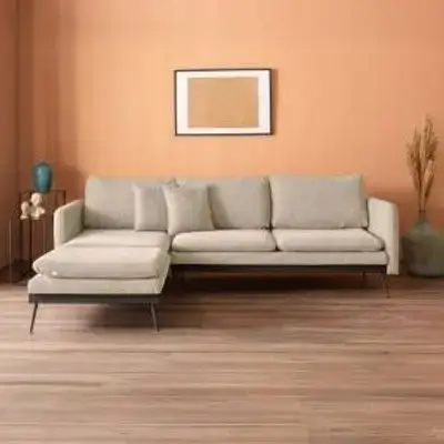 Futon Corner Sofa - Cream