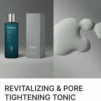 lenjee revitalizing & pore tightening tonic 200ml (hyaluronic acid , glycolic acid , niacinamide , aloe vera , collagen )