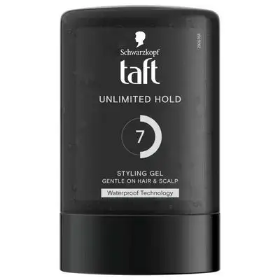 Schwarzkopf Taft Unlimited Hold Styling Gel Gentle On Hair&Scalp Waterproof Technology 300ml