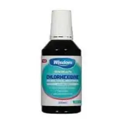 Wisdom chlohexidine mouth wash.