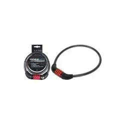 Cable Lock With Combinition Lock Black