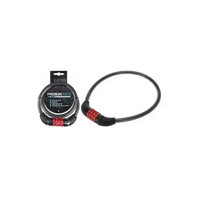 Cable Lock With Combinition Lock Black
