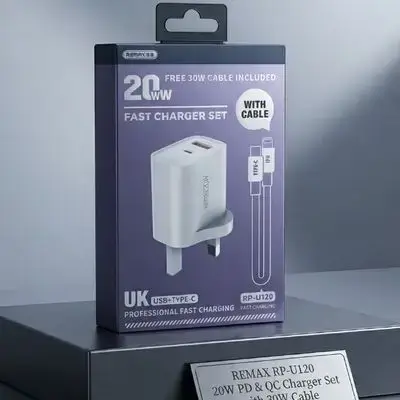 Remax Pd 20W With Cable Type-C To Lightning Fast Charger For IPhone