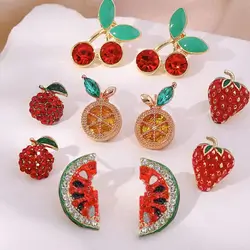 5pairs Fruit Themed Cute Watermelon, Lemon, Strawberry, Apple Design Candy Color