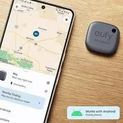 eufy SmartTrack Link (Black, 1-Pack), Works with Andriod Find My Device, Bluetooth Tracker, Perfect for Keys, Baggage, and Suitcase, Water Resistant, 1-Year Replaceable Battery
