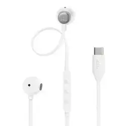 JBL Tune 305 C Hi-Res Wired Earbuds with Microphone White