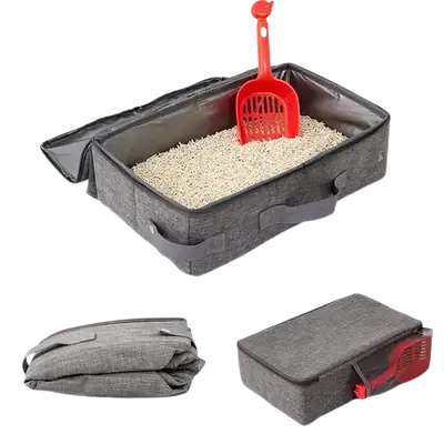 E692 Portable and foldable cat litter box