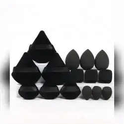 15pcs Makeup Tools Setb Sponge -Black