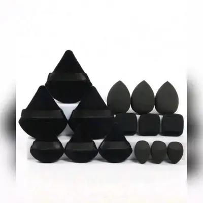 15pcs Makeup Tools Setb Sponge -Black
